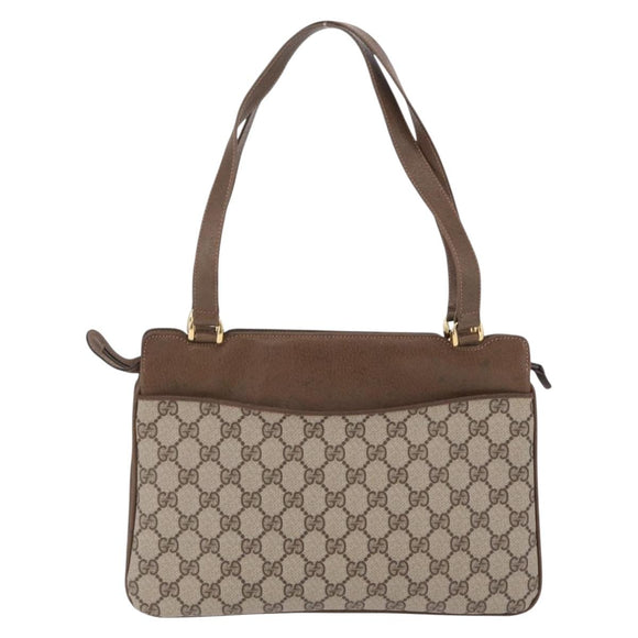 GUCCI GG Supreme Tote Bag PVC Beige Gold 86 02 021 Auth ep16415