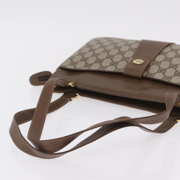 GUCCI GG Supreme Tote Bag PVC Beige Gold 86 02 021 Auth ep16415