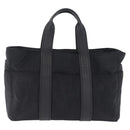 HERMES Akapu Luco Hand Bag Nylon Black Silver Auth ep16416-13