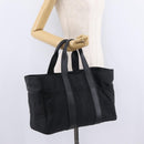 HERMES Akapu Luco Hand Bag Nylon Black Silver Auth ep16416-22