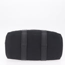HERMES Akapu Luco Hand Bag Nylon Black Silver Auth ep16416-5