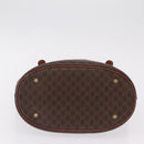 CELINE Macadam Canvas Tote Bag PVC Leather Brown Gold Auth ep16417-15