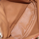 CELINE Macadam Canvas Tote Bag PVC Leather Brown Gold Auth ep16417-23