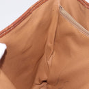 CELINE Macadam Canvas Tote Bag PVC Leather Brown Gold Auth ep16417-27