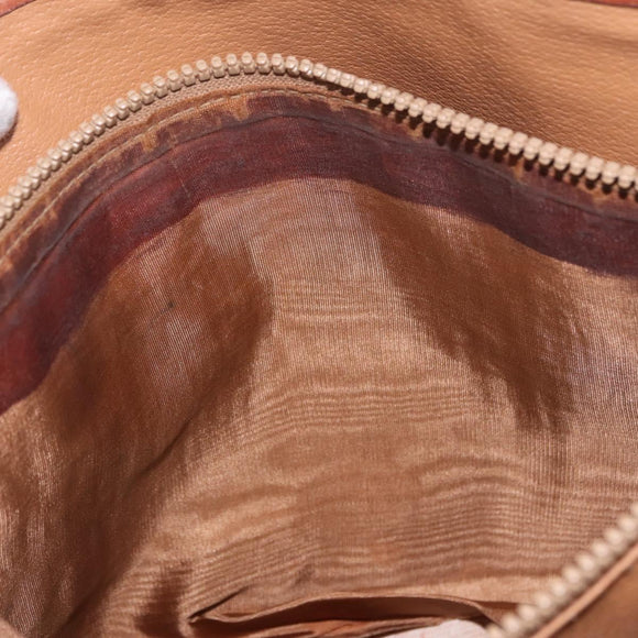 CELINE Macadam Canvas Tote Bag PVC Leather Brown Gold Auth ep16417
