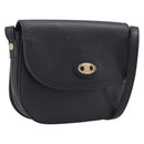 CELINE Sangle bucket Shoulder Bag Leather Black Gold Auth ep16425-1