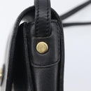 CELINE Sangle bucket Shoulder Bag Leather Black Gold Auth ep16425-15