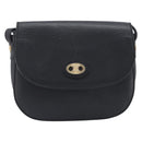CELINE Sangle bucket Shoulder Bag Leather Black Gold Auth ep16425-2
