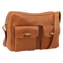 GUCCI Bamboo Shoulder Bag Leather Brown Gold Auth ep16426-1