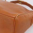 GUCCI Bamboo Shoulder Bag Leather Brown Gold Auth ep16426-12