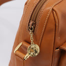 GUCCI Bamboo Shoulder Bag Leather Brown Gold Auth ep16426-14