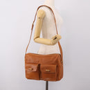 GUCCI Bamboo Shoulder Bag Leather Brown Gold Auth ep16426-24