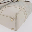 GUCCI GG Supreme Sherry Line Hand Bag PVC White Gold Auth ep16430A-17