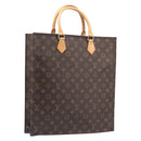 LOUIS VUITTON Monogram Sac Plat Hand Bag M51140 LV Auth ep16431V-1