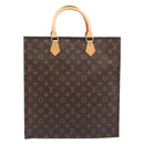 LOUIS VUITTON Monogram Sac Plat Hand Bag M51140 LV Auth ep16431V-2