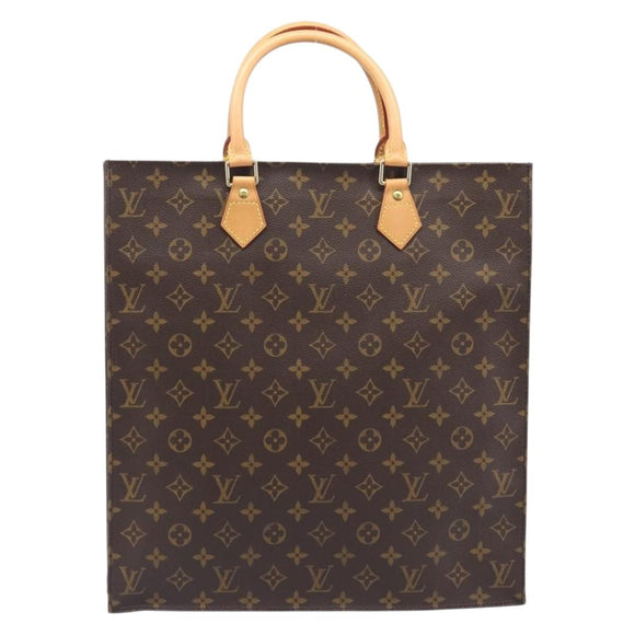 LOUIS VUITTON Monogram Sac Plat Hand Bag M51140 LV Auth ep16431V
