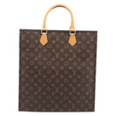 LOUIS VUITTON Monogram Sac Plat Hand Bag M51140 LV Auth ep16431V-3