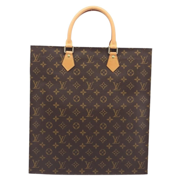 LOUIS VUITTON Monogram Sac Plat Hand Bag M51140 LV Auth ep16431V