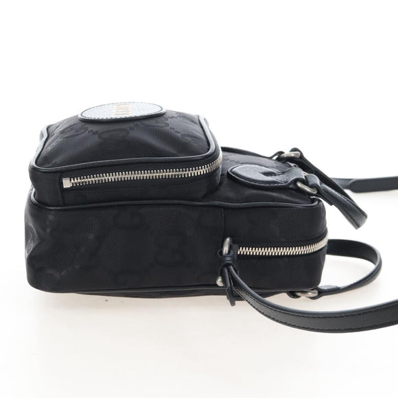 GUCCI GG Canvas Off The Grid Bag Nylon Black Silver 625850 Auth ep16445V