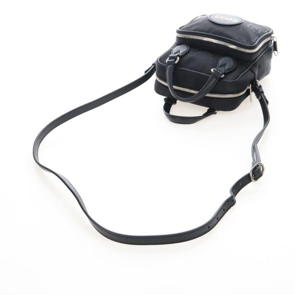 GUCCI GG Canvas Off The Grid Bag Nylon Black Silver 625850 Auth ep16445V