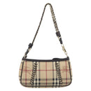 BURBERRY Nova Check Chain Shoulder Bag PVC Beige Gold Auth ep16447A-3