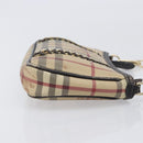 BURBERRY Nova Check Chain Shoulder Bag PVC Beige Gold Auth ep16447A-4
