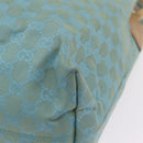 GUCCI GG Canvas Tote Bag 2way Outlet Light Blue Silver 257298 Auth ep16449A-14