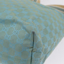 GUCCI GG Canvas Tote Bag 2way Outlet Light Blue Silver 257298 Auth ep16449A-16