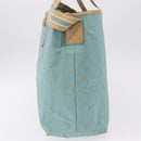 GUCCI GG Canvas Tote Bag 2way Outlet Light Blue Silver 257298 Auth ep16449A-4