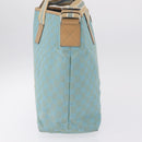 GUCCI GG Canvas Tote Bag 2way Outlet Light Blue Silver 257298 Auth ep16449A-6