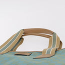 GUCCI GG Canvas Tote Bag 2way Outlet Light Blue Silver 257298 Auth ep16449A-9