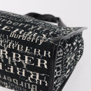 BURBERRY Hand Bag Canvas Black Silver Auth ep16451-15