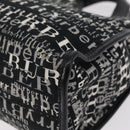 BURBERRY Hand Bag Canvas Black Silver Auth ep16451-17