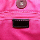 BURBERRY Hand Bag Canvas Black Silver Auth ep16451-18
