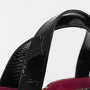 BURBERRY Hand Bag Canvas Black Silver Auth ep16451-8