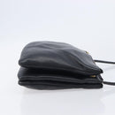 CELINE Trio Shoulder Bag Leather Black Gold Auth ep16452A-3