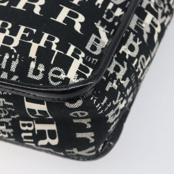 BURBERRY Shoulder Bag Canvas Black Auth ep16453