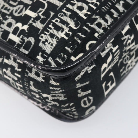 BURBERRY Shoulder Bag Canvas Black Auth ep16453
