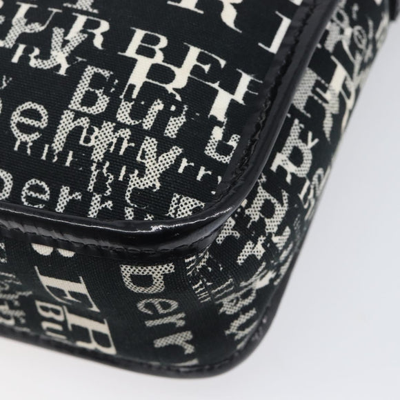 BURBERRY Shoulder Bag Canvas Black Auth ep16453