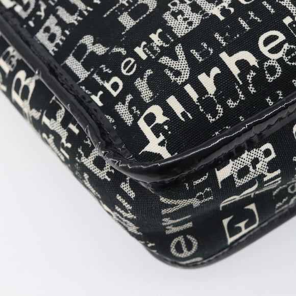 BURBERRY Shoulder Bag Canvas Black Auth ep16453