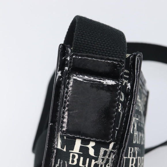 BURBERRY Shoulder Bag Canvas Black Auth ep16453