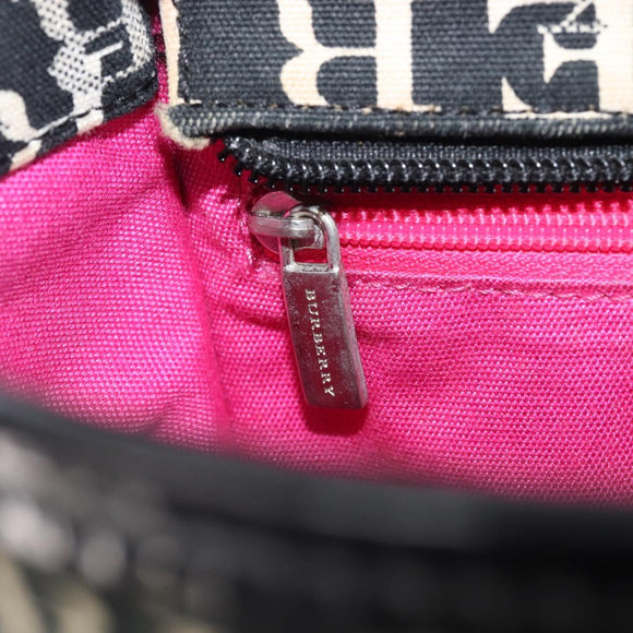 BURBERRY Shoulder Bag Canvas Black Auth ep16453