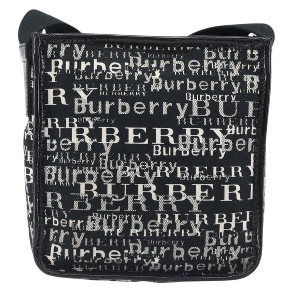 BURBERRY Shoulder Bag Canvas Black Auth ep16453