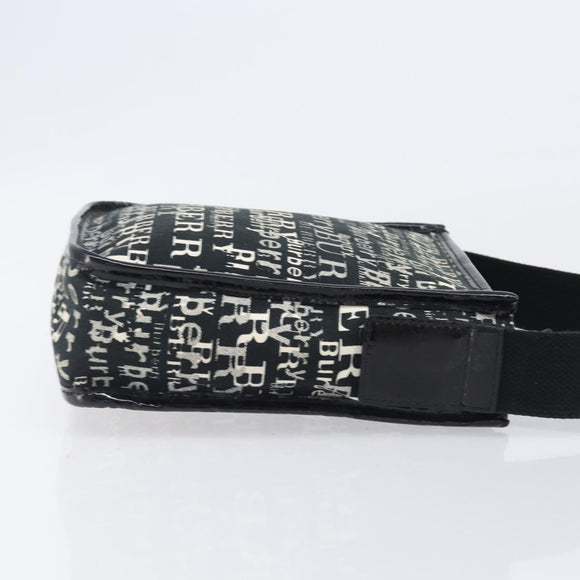 BURBERRY Shoulder Bag Canvas Black Auth ep16453