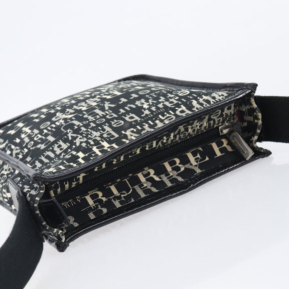 BURBERRY Shoulder Bag Canvas Black Auth ep16453