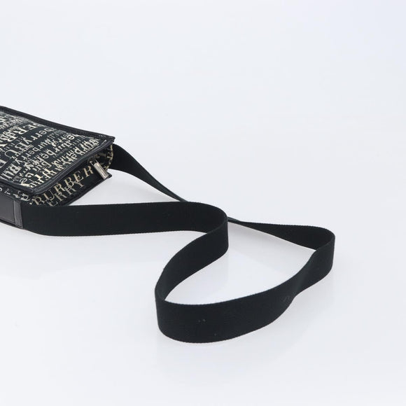 BURBERRY Shoulder Bag Canvas Black Auth ep16453