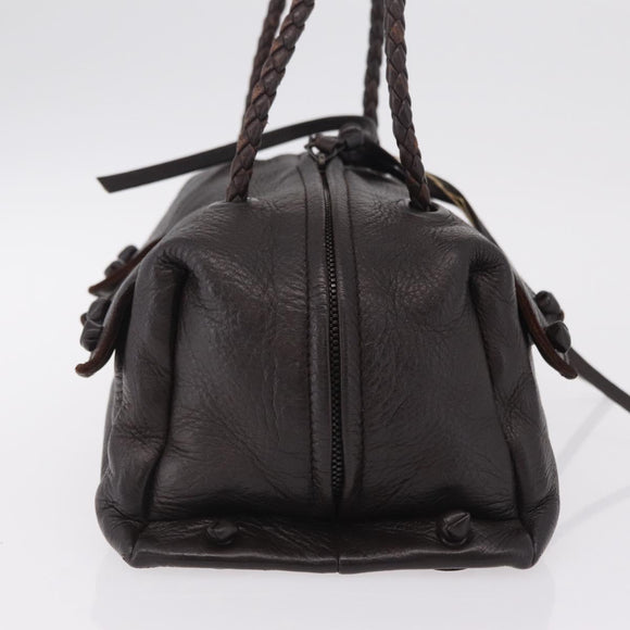 Bottega Veneta INTRECCIATO Hand Bag Leather Brown Auth ep16454