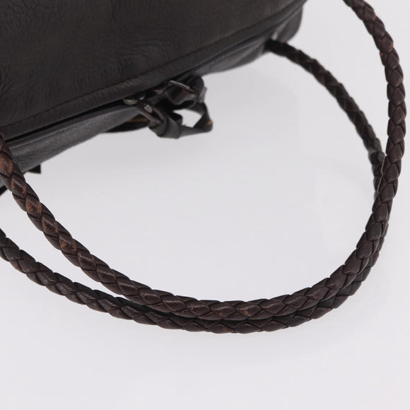 Bottega Veneta INTRECCIATO Hand Bag Leather Brown Auth ep16454