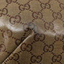 GUCCI GG Crystal Sherry Line Shoulder Bag Coated Canvas Gold 181092 Auth ep16456-19