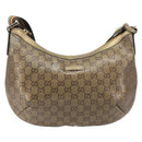 GUCCI GG Crystal Sherry Line Shoulder Bag Coated Canvas Gold 181092 Auth ep16456-2